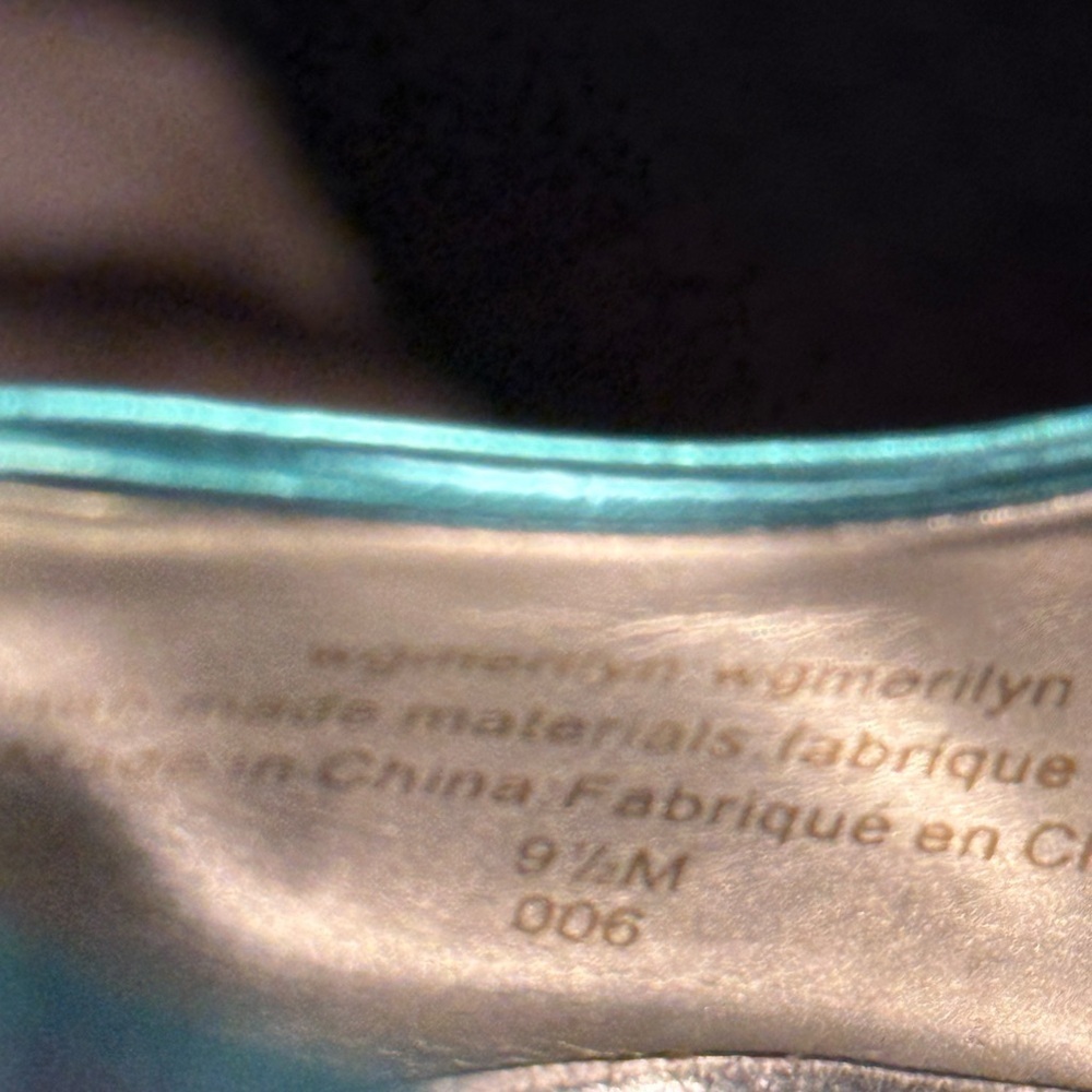 Guess Shiny Teal Heels - Picture 6 of 8